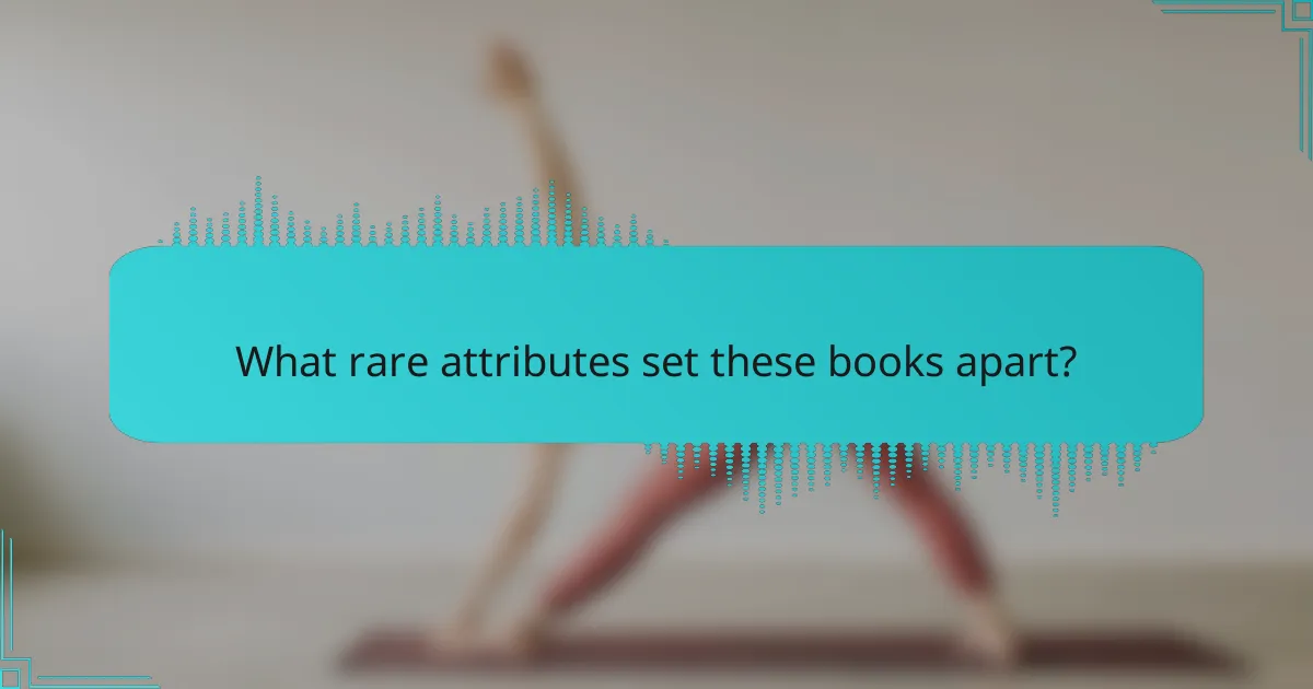 What rare attributes set these books apart?